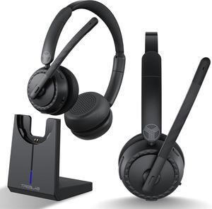 C7-Pro Wireless Bluetooth Headset 45H Playtime Bluetooth 5.3 40mm Drivers Type-C Fast Charging IPX4 Waterproof Wireless Headset with Mic for Work Home Office Calls Laptop PC