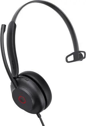 UH35 Wired Headset USB Headset with Noise Cancelling Mic Optimized for Zoom and Skype and Other Leading Conferencing Platforms Mono Headphones for PC Computer Laptop All Day Comfort Design