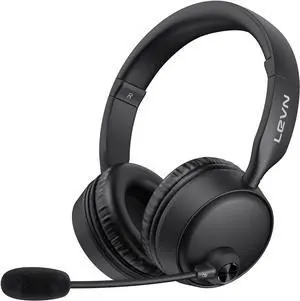 Bluetooth Headset with Mic & Mute Button 60 Hrs Noise Cancelling Wireless Headset with Multipoint Connect to Cell Phone/Tablet/PC/Laptop