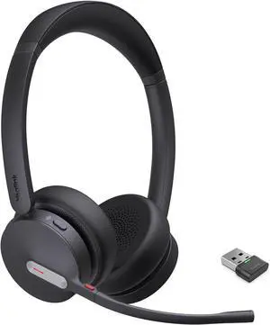 BH70 UC Wireless Bluetooth Headset with Microphone for Work up to 35h Talking Battery Teams UC Compatible Headsets for Computer Mobile 147g Lightweight Headphone for Open Office 50m Range