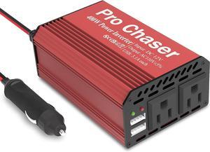 400W Power Inverters for Vehicles - DC 12v to AC 110v Car Inverter Converter 6.2A Dual USB Charging Ports Dual AC Adapter for Laptops Air Compressor