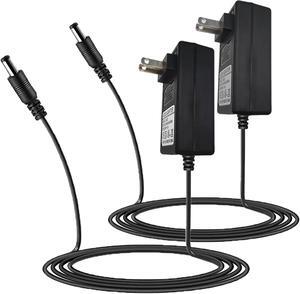 2 Pack 24V Power Supply Adapter 24 Volt 2A Power Supply AC to DC Converter Transformer Input AC 100-240V 50-60Hz and Output DC 24V with 5.5x2.5mm Tip for LED Strip 3D Printer CCTV System.