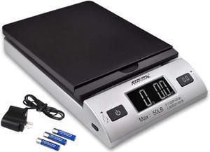 All-in-1 Series W-8250-50bs A-Pt 50 Digital Shipping Postal Scale with Ac Adapter Silver