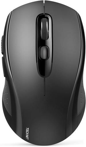 Wireless Bluetooth Mouse for Laptop 2.4G USB-A Silent Wireless Silent Computer Mouse 5-Level Adjustable 4000 DPI Portable Mice with Receiver & 6 Buttons 18 Months Battery Life (NOT USB-C)