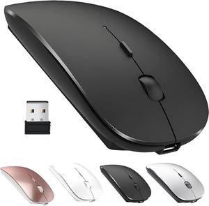 Bluetooth Mouse Rechargeable Wireless Mouse for MacBook Pro/MacBook Air/Laptop/PC/Mac/iPad pro/Computer Bluetooth 5.2 + 3.0 +2.4G USB Receiver