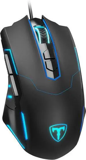 Gaming Mouse Wired Gaming Mice Breathing RGB LED Plug Play High-Precision Adjustable 7200 DPI 7 Programmable Buttons Ergonomic Mouse for PC Laptop