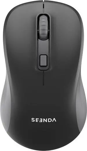 Wireless Mouse Bluetooth & 2.4G USB Dual Mode for Laptops & Computers - Mac & Windows Compatible - Black