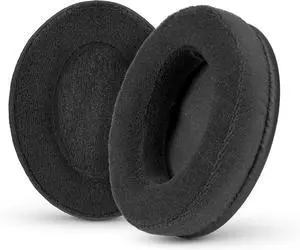 Velor Replacement Ear Pads for HyperX Cloud & Alpha ATH M50X Steelseries Arctis  G Pro & More Headphones Soft Velour Memory Foam & Long Lasting Earpads by Brainwavz - Black