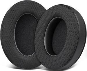Mesh Fabric Replacement Earpads Cushions for HyperX Cloud Headset - Black