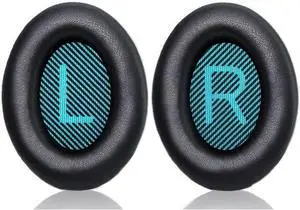Headphones Replacement Ear Pads for QuietComfort QC35/35ii/25/2/15 Ear Cushions for QC35 QC35ii QC25 QC2 QC15 Ae2 Ae2i Ae2w Sound True & SoundLink (Around-Ear Series Only) Protein Leather
