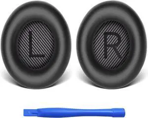 Replacement Ear Pads for  Headphones QuietComfort 35 & 35 ii Replacement Soft Leather Earpads Cushions for  QC 35/35 ii / 25/15/ 2 / Ae2 / Ae2i / Ae2W / Sound Link/Sound True (Black)