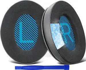 Cooling-Gel Earpads Cushions for  Headphones Replacement Ear Pads for  QuietComfort 15 QC15 QC25 QC2 QC35/Ae2 Ae2i Ae2w/SoundTrue & SoundLink Around-Ear & Around-Ear II - Blue&Black