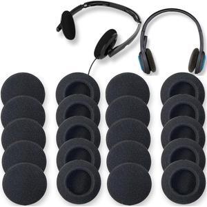 Ear Cushions Foam Replacement for Plantronics Headphones Most Standard Size Office Telephone Headsets H251 H251N H261 H261N H351 H351N H361 H361N Headset Disposable Covers Black (20Pcs)