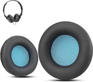 Universal Replacement 75mm Earpads for  ATHAKG HifiMan  Fostex JVC Pioneer On-Ear Headphones (List Inside) Headphone Earpads Cover Black & Blue