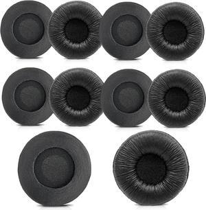 Jabra Headset Ear Cushions Earpads Replacement 50mm Ear Pad Covers for Jabra PRO 920 930 935 9450 GN 2000 BIZ 1500 2400II Plantronics Blackwire 3220 3320 C320 HW251N HW261N HW520 Headphones (10 Pack)