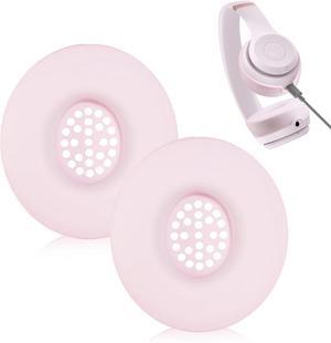 Silicone Ear Pads Cover for Beats Solo 4 Washable Sweat Earpad Covers Silicone Case for Beats Solo4 & Solo3 Wireless On-Ear Headphones Accessories Protective Pads Cover (Pink)