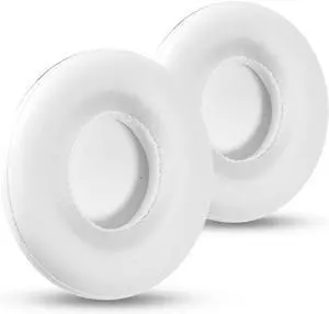 Earpad Cushions Cover Replacement for Beats Solo 2 Solo 3 Wireless On-Ear Headphone Protein Leather Memory Foam Ear Cushions Cover (White)