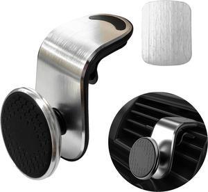 Magnetic Phone Holder for Car 360 Degree Adjustable Super Strong Magnet Auto Air Vent Cell Phone Holder Mount Universal Vehicle Cellphone Accessories Fit for All Smartphones (Sliver)