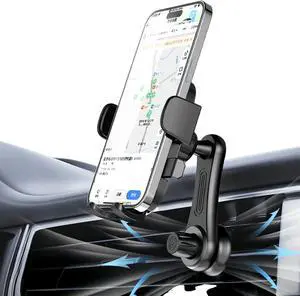 Car Phone Mount [Never Blocking Enjoy Comfortable AC Vent] - Rotatable Phone Holder - Hands-Free Mount for iPhone Android and More