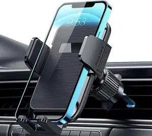 Phone Mount for Car Vent [Upgraded Metal Clip] Cell Phone Holder Car Hands Free Cradle in Vehicle Car Phone Holder Mount for Smartphone iPhone Cell Phone Automobile Cradles Universal