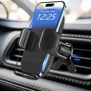 Phone Holder for Car Vent [2025 Upgraded Clip] Cell Phone Mount Hands Free Cradle Air Vent for iPhone 16 Pro Max and Universal Smartphone (Black)