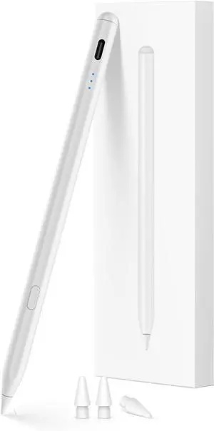 Stylus Pen for ipad 2018-2025 USB-C Fast Charging Pencil Pixel-Perfect Tilt Sensitivity for iPad 11/10/9/8/7/6/A16 iPad Mini 7/6/5 iPad Air M3/M2 11/13/5/4/3 iPad Pro M4 13/12.9/11