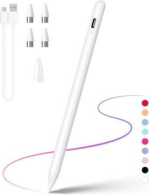 Stylus Pen Active Stylus Pen Compatible for iOS and Android Touchscreens/Phones Rechargeable Stylus Pen with Dual Touch Screen Stylus Pencil for A-pple/Android/Tablet 16.5CM White