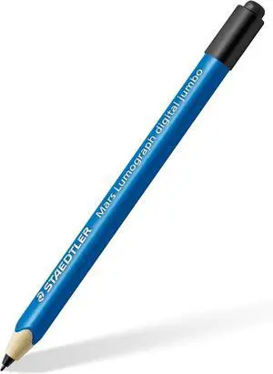 Mars Lumograph Jumbo Digital Stylus Pen with Eraser: No Charging EMR Palm Rejection 4096 Pressure Sensitivity Levels Natural Writing on Touchscreen Tablet Laptop Phone