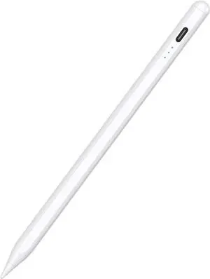 Stylus Pen for iPad 6th-11th Generation 10 Mins Fast Charge  Pencil Compatible with 2018-2025 iPads Pencil  Pen for iPad Pro 11/12.9/M4 Air 3/4/5/M2/M3 Mini 5/6 Gen-White