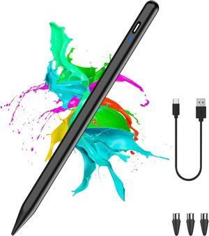 Stylus Pen for Android Tablet Pom Tip Tablet Pencil for ios/Android Rechargeable Active Stylus Pen for iPhone //XiaoMi//Vivo/ and Other Android Smartphones and Tablets-Black