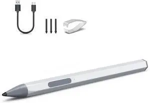 Stylus Pen for Transformer/Mini/Zenbook Flip/Pro/Vivobook Flip/Pro/Duo/Notebook Rechargeable MPP 2.0 Tilt Pen 4096 Pressure Sensitivity Hexagonal Body Design Silver