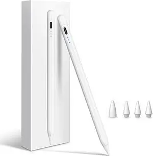 Stylus Pen for iPad 2025-2018 with Faster Charge Tilt Sensor Pencil Compatible with iPad 10/9/8/7/6 11th A16 Air 11/13 M2/M3 Pro 11/13 M4 Pro 12.9 Air 5/4/3 Mini 7/6/5