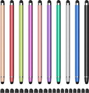 Stylus Pen for Touchscreen 2 in 1 High Precision and Sensitivity Stylus Pen Stylus Pen for iPad/iPhone/Android/ Smartphone and Tablets Compatible with All Touch Screens(10 Colors Stylus)