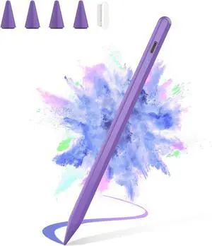 Stylus Pen for  iPad 2025-2018 Faster Charge  Pencil for iPad with Tilt Sensitivity & Palm Rejection & Magnetic Compatible iPad 10/9/8/7/6 Pad Air 3/4/5 Pro 12.9/11 Mini 6/5 M2 M4