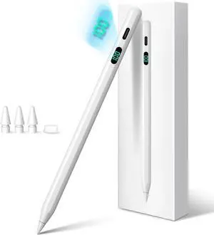 Stylus Pen for iPad 2025-2018 with LED Power Display Fast Charge Palm Rejection Pencil for iPad 10/9/8/7/6th 11th A16 Air 11/13 M2/M3 Pro 11/13 M4 Pro 12.9 Air 5/4/3 Mini 7/6/5