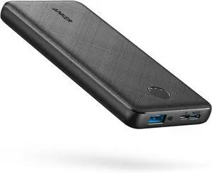 Power Bank(PowerCore 10K) Compact Travel-Ready 10 000mAh Battery Pack with PowerIQ Charging Technology 5V/3A High-Speed Charging for iPhone iPad and More (USB-C Input and OutputBlack1pack)