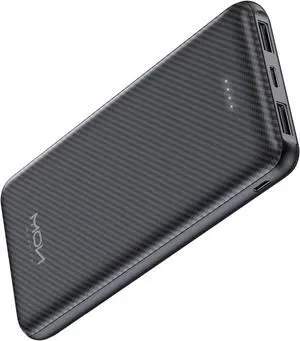 Power Bank Portable Charger 10000mAh USB-C in/Out 5V/3A Slimmest Battery Pack with Dual USB for iPhone 16 15 14 13 12 Galaxy S24 S23 S22 iPad Pixel etc (Black)