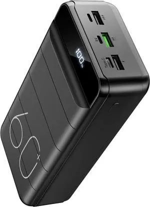 Power Bank 60000mAh 22.5W Fast Charging Portable Charger with Flashlight 4 Outputs & 3 Inputs LED Display Huge Capacity External Battery Pack for Most Electronic Devices on The Market