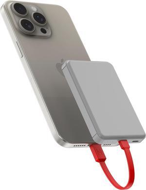Small Portable Charger for iPhone S22 5000mAh Fast Charging Power Bank Mini Battery Pack Backup Charger Compatible with iPhone 14/14 Pro Max/13/13 Pro/12 Pro/11/XS/XR/X/8/7/6 etc (Grey)