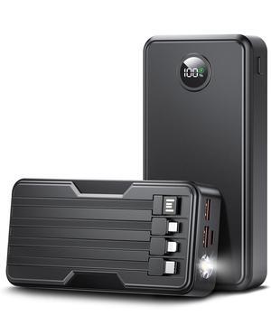 Power Bank 40000mAh Portable Charger 22.5W with 5 Outputs & 2 Inputs LED Display Equipped with Flashlight External Battery Pack for iPhone 16/15/14  Etc