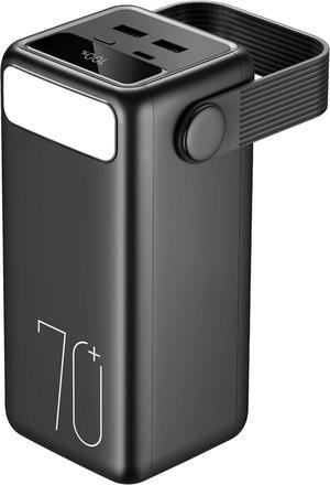 Portable Charger 70000mAh Power Bank 22.5W Fast Charging USB C Battery Pack 3 Outputs LED Display LED Light External Cell Phone Huge Capacity Battery Bank for iPhone  iPad Camping