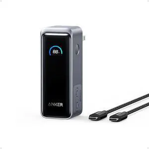 Prime Power Bank 9 600mAh Battery Pack with 65W Output Built-in AC Plug Supports PD 3.0 and PPS 30W Fast Recharging Sleek Portable Charger for MacBook Pro iPhone 15 Series Galaxy iPad