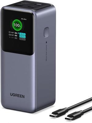 Nexode Power Bank 20000mAh 130W Portable Charger 72Wh PD Fast Charging 3-Port USB C Battery Pack with TFT Smart Display for MacBook/iPad/iPhone 16/ S24 and More