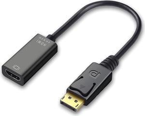 isptewhie DisplayPort to HDMI Adapter Cable  Arcblack Gold-Plated 4Kx2K Display Port to HDMI Adapter Compatible for Lenovo Dell HP Enabled Monitor  TV or Projector for Ultra-HD Video Streaming