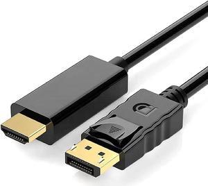 isptewhie DisplayPort to HDMI HDTV Cable 6 feet  Gold-Plated DisplayPort DP to HDMI Cable Male to Male Adapter 1080P Support Video and Audio for DELL  HP  ASUS