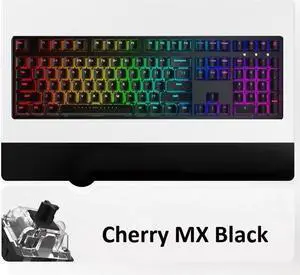 iKBC F410 108 Keys USB Wired RGB Backlit Mechanical Gaming Keyboard Black PBT Keycaps - Cherry Black Switch