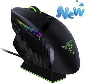 Basilisk Ultimate HyperSpeed Wireless Gaming Mouse with Charging Dock: Fastest Gaming Mouse Switch - 20K DPI Optical Sensor - Chroma RGB - 11 Programmable Buttons - 100 Hr Battery - Black