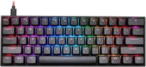 Honsdom Anne Pro 2 60% Mechanical Keyboard Wired/Wireless Dual Mode Full RGB Double Shot PBT - Red Switch