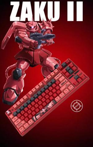 iKBC X GUNDAM ZAKU  Limited Version 87 Keys USB Wired Mechanical Gaming Keyboards - Cherry MX Red