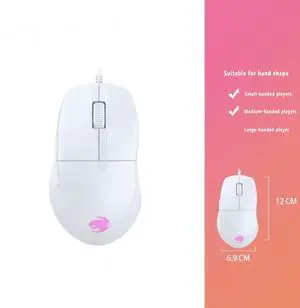 ROCCAT V2 PURE SEL Wired Gaming Mouse - 8000 DPI Optical Sensor - 49g Ultra Lightweight - White